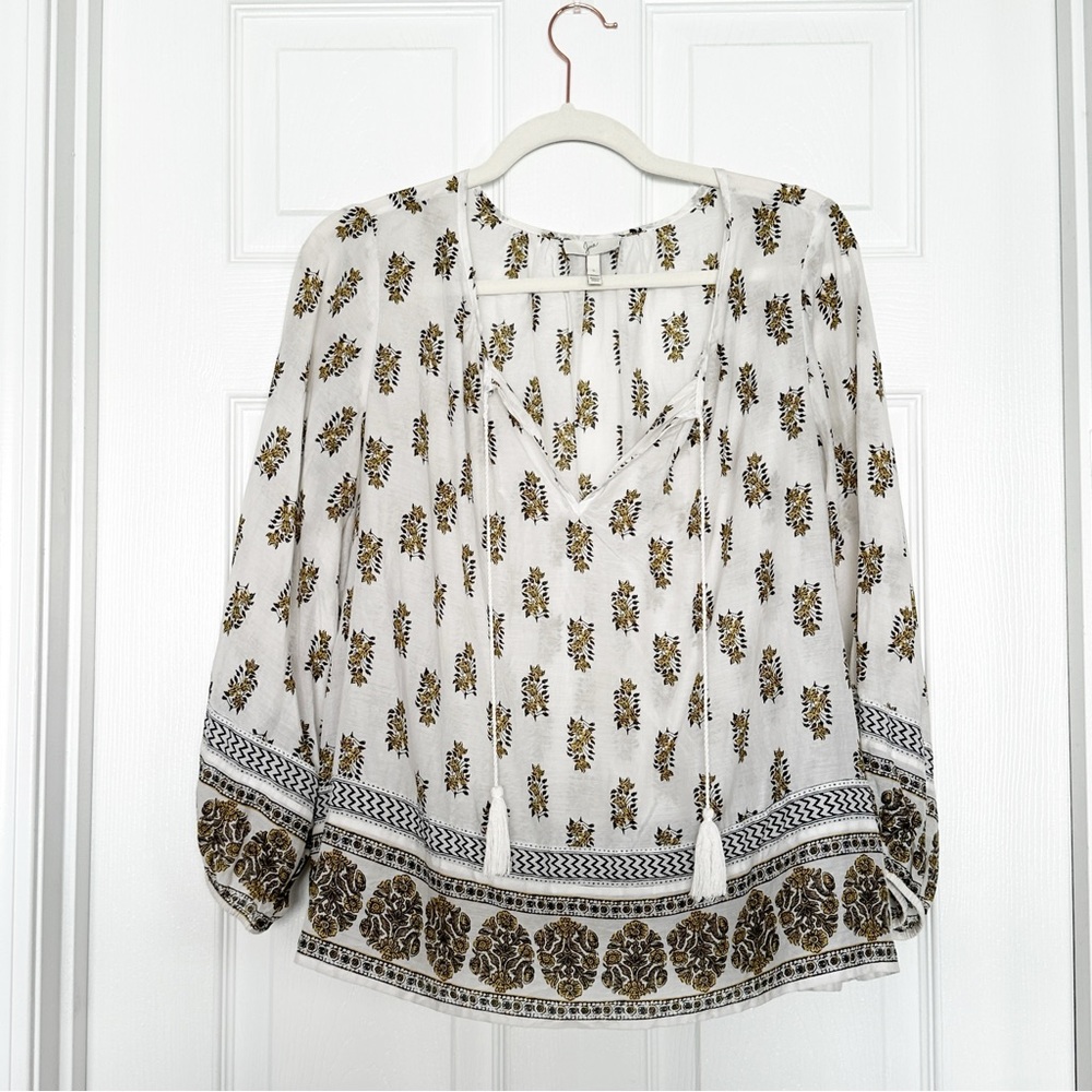 Joie - Shalyn Tulum Yellow Blouse Sz S